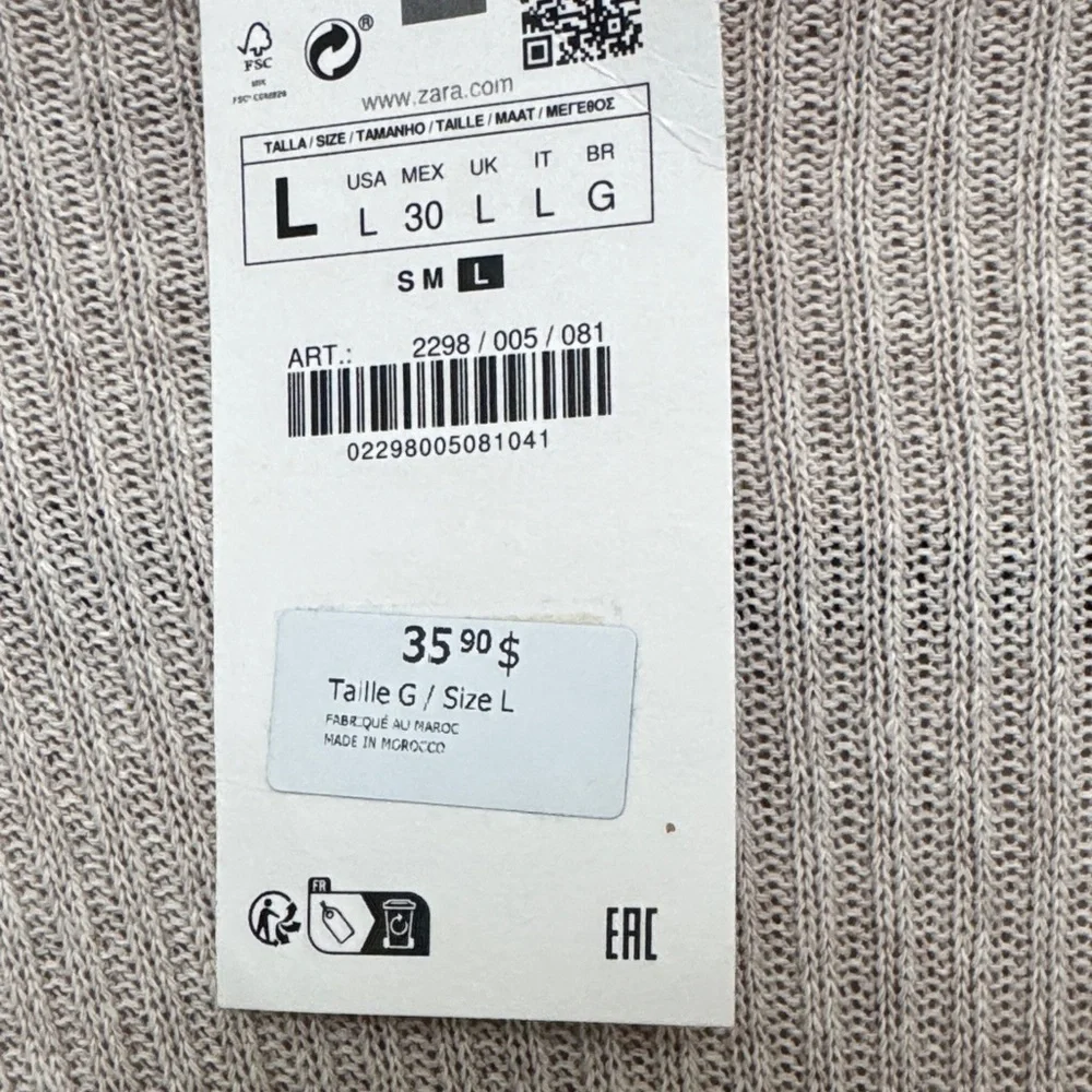 Zara Rustic Ribbed Top - Picture 4 of 7